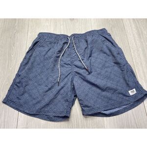 Katin Swim Trunk Shorts Men XL Blue 6" Geometric Diamond AOP Beach Swimming Surf